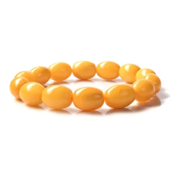 Abby's Wonderland Amber/Beeswax Fine Jade Bracelets Unisex