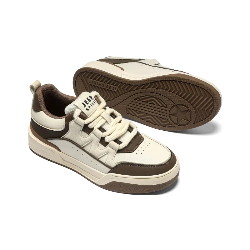JEEP SPIRIT Coverage Anti Slip And Wear Resistant Low Top Skateboard Shoes Men's Cuban Brown-5