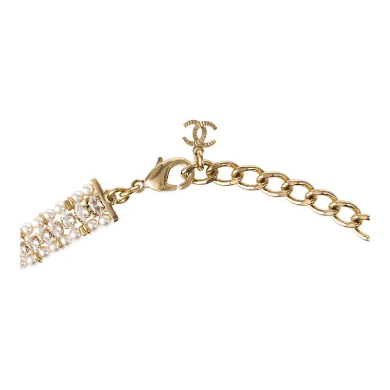 CHANEL Metal Necklaces Metal Necklaces Women's White-1