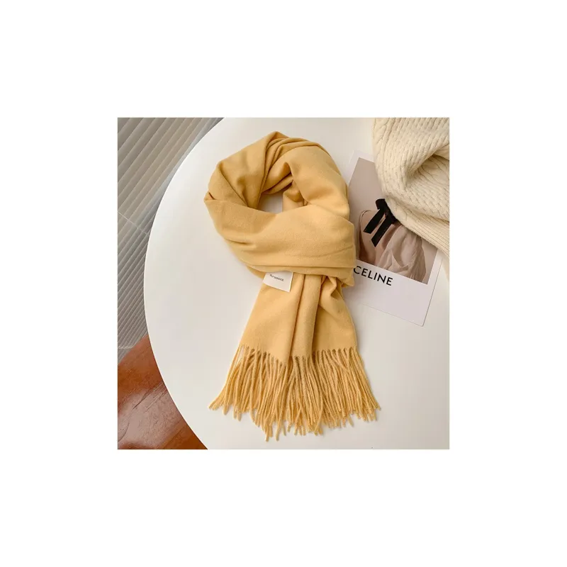 Youyoulan Faux Cashmere Knit Scarves Women's-4