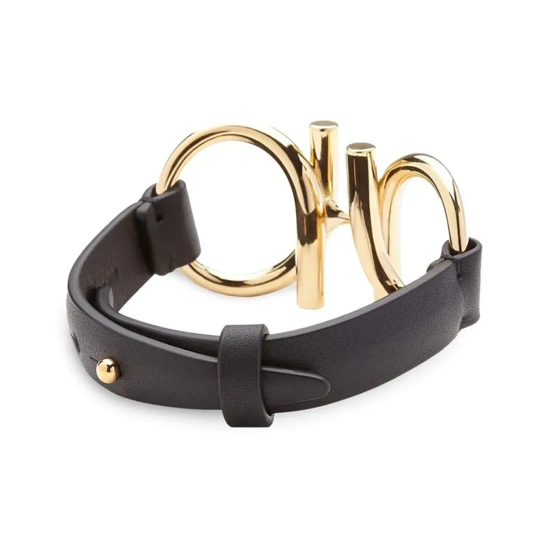 Ferragamo Gancini Leather Bracelet-1
