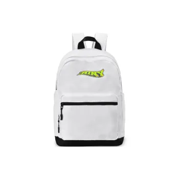HINY Polyester Student Backpack Regular Unisex White
