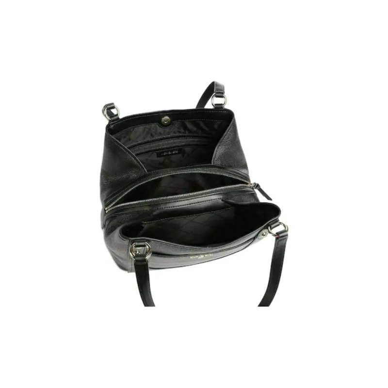 MICHAEL KORS Molly Litchi Grain Leather Tote Bag Shopping Bag Handbag Shoulder Bag Women's Black-3