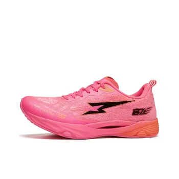 QIFEI Running Shoes Unisex Low-Top Neon Rose Red/Orange/White