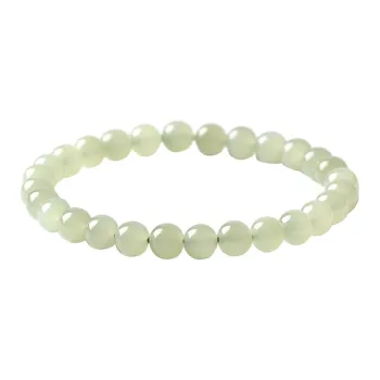 Baozhi Hetian Jade Bracelets Pale Greenish White Jade Women's