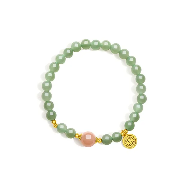 ZHOU LIU FU Bracelets Pale Greenish White Jade Unisex-1