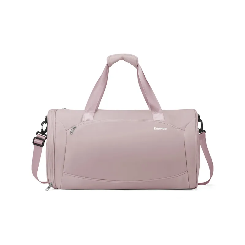 FINDINGS Fabric Gym Bag Large Size Unisex Black/Dark Brown/Pink Purple/Ecru-10
