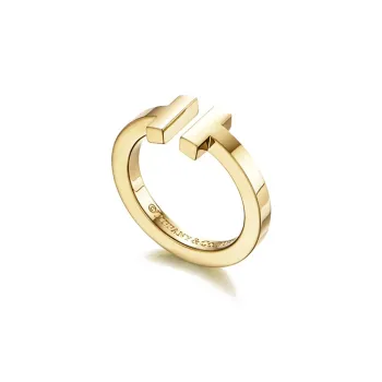 TIFFANY & CO. 18K Gold Square Ring Unisex Gold