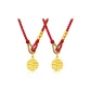 Fu Character Pendant Necklace-Red+Red