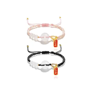 Jodie&Kevin The God Of Wealth Ancestral Court Joint Name Agate Jade Bracelets Unisex