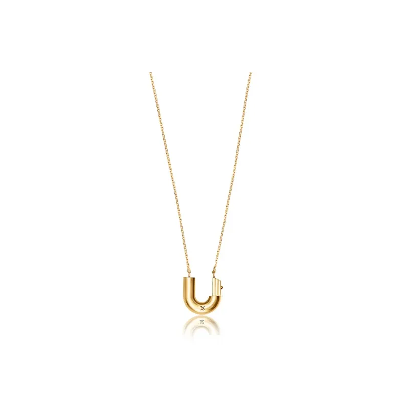 LOUIS VUITTON Lv & Me Necklace Letter U-0