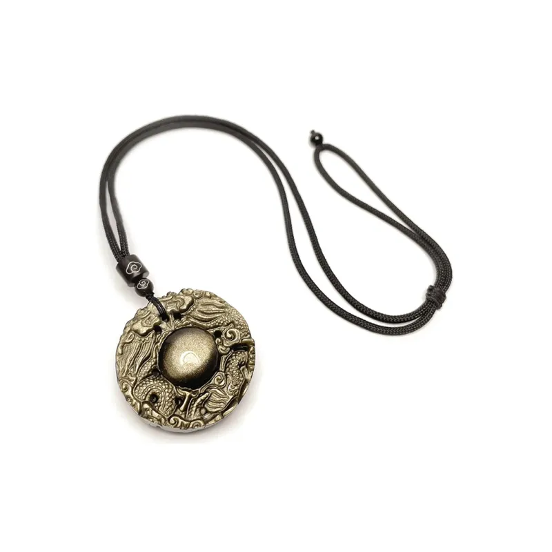 MOUNTAINS AND MANS Obsidian Charms / Pendants Unisex-1