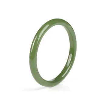 Yi Zhen Ge Hetian Jade Bangles Women's Green Jade