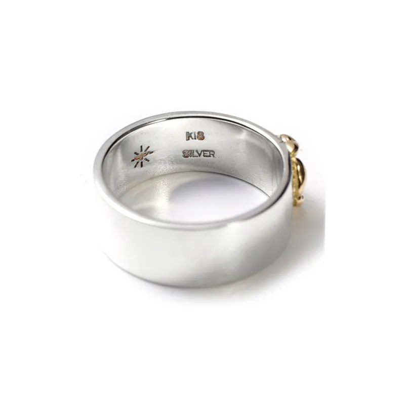 GOD SUNS 950 Silver 18K Gold Rings Unisex-3