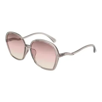 JINS TR/Memory Plastic Square Sunglasses Women's Light Brown