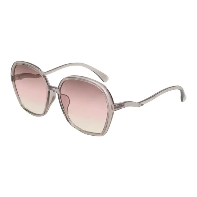JINS TR/Memory Plastic Square Sunglasses Women's Light Brown-0