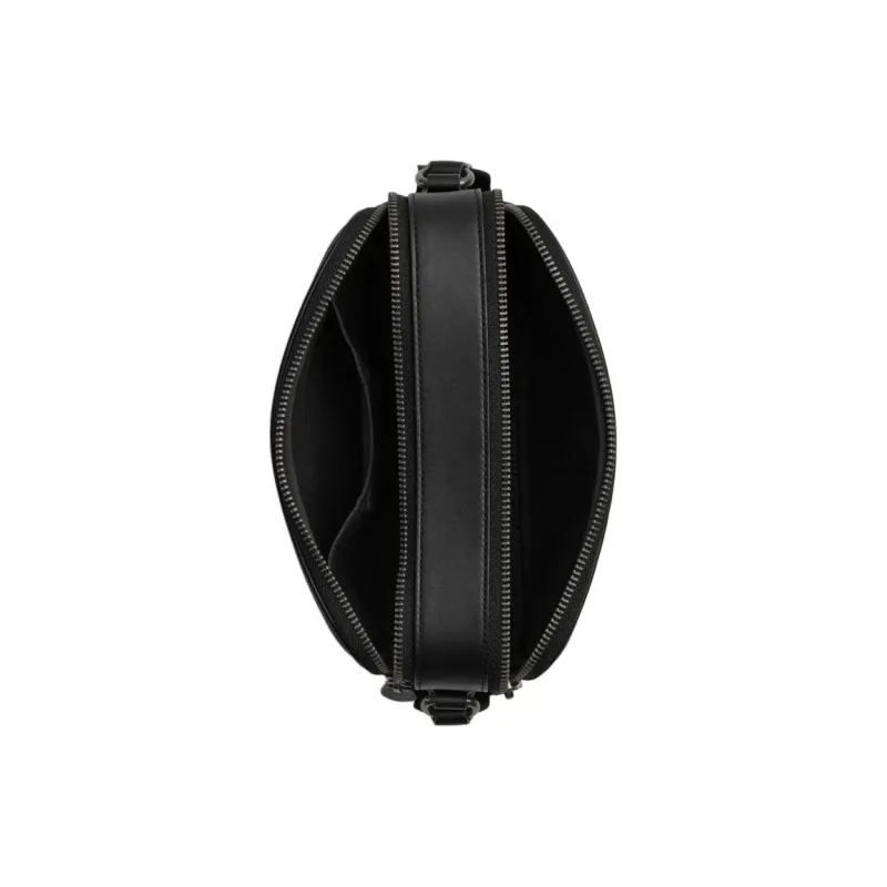 COACH Graham Artificial Leather Cow Leather Patchwork Shoulder Bag Crossbody Bag Medium Size Men's Black-3