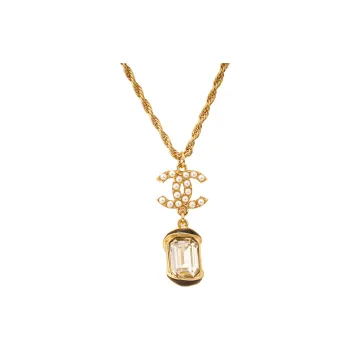 CHANEL Necklaces Women's Gold