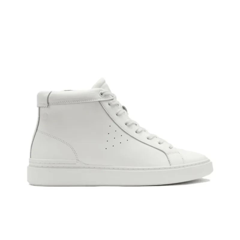 Clarks Anti Slip Wear Resistant High Top Skateboard Shoes Men's White-1