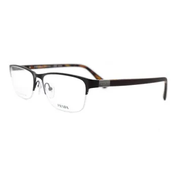 PRADA Plate Frame Browline Optical Glasses Men's