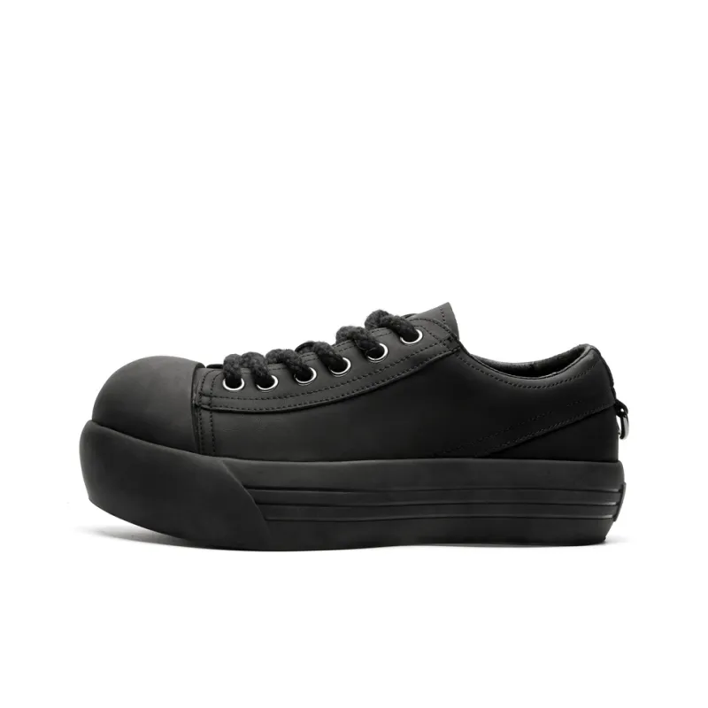 SIMBA'S PRIDE Abrasion Resistant Low Top Skateboard Shoes Unisex Black-0