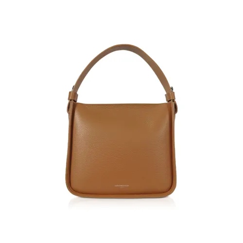 Le Parmentier Genuine Leather Shoulder Bag Crossbody Bag Handbag Medium Size Women's Brown
