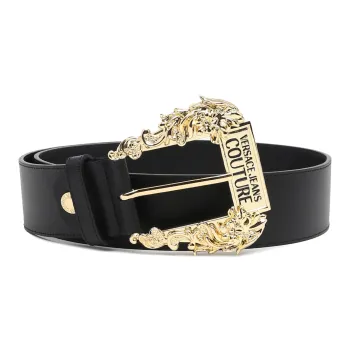 VERSACE Logo-Engraved Ruched Belt