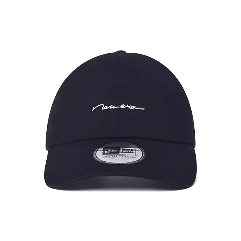 New Era Handwritten Logo Embroidered Baseball Cap Black-1