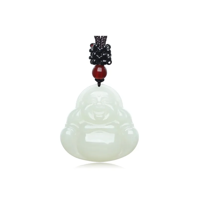 Cuiya Golden Building Hetian Jade Pendants Green Jade Unisex-0
