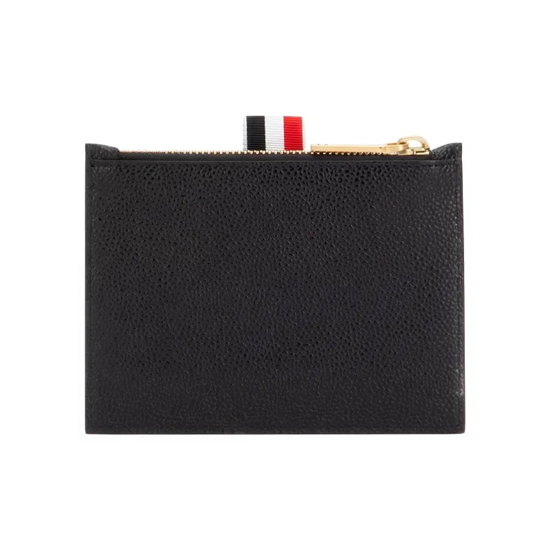 THOM BROWNE· Cow Leather Wallets Coin Purses Men's Black-1