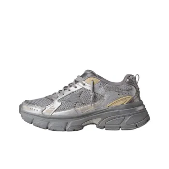 Golden Goose Lightstar Low Top Casual Shoes Men's Silver