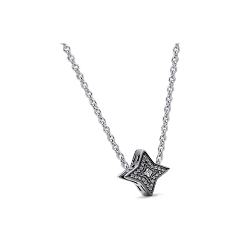 Pandora 925 Sterling Silver Necklaces Women's Silver-2