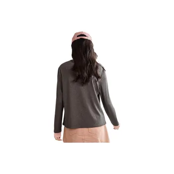 Tonlion Drop Shoulder Sleeve T-Shirt Women's Dark Heather Gray