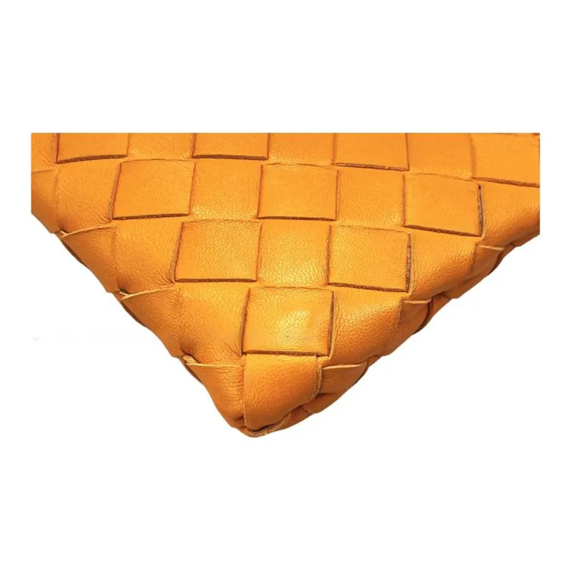 Bottega Veneta Nappa Leather Clutch Women's Orange-3