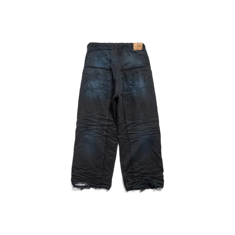 Balenciaga Double Knee Distressed Drawstring Jeans-1