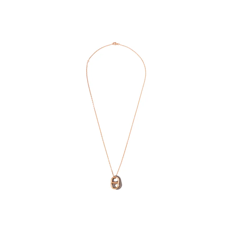 HERMES O'Maillon Pendant Calfskin Necklaces Men's-2