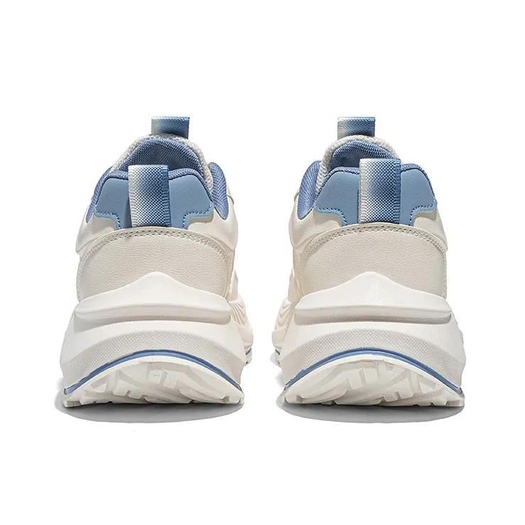 Warrior Wing Series Anti Slip Wear Resistant Low Top Casual Running Shoes Men's Beige Blue-4