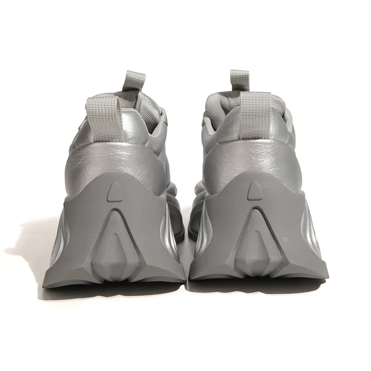 XIAOFAMIAO Wear Resistant Height Increasing Low Top Chunky Sneakers Women's-14
