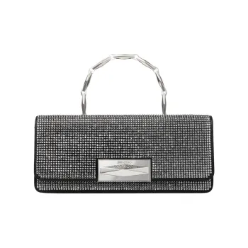 Jimmy Choo Diamond Crystal Shoulder Bag Crossbody Bag Handbag Women's Silver