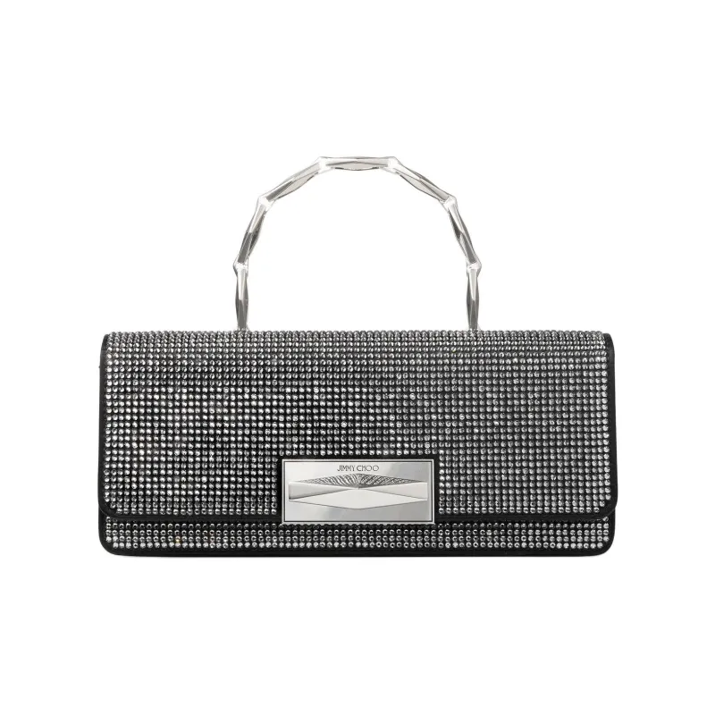 Jimmy Choo Diamond Crystal Shoulder Bag Crossbody Bag Handbag Women's Silver-0