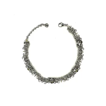 LOUIS VUITTON Elegant Niche Design Necklaces Unisex Silver