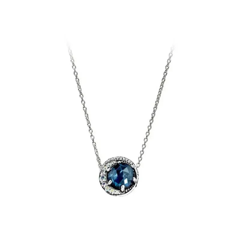 Pandora 925 Sterling Silver Necklaces Women's Multicolor-6