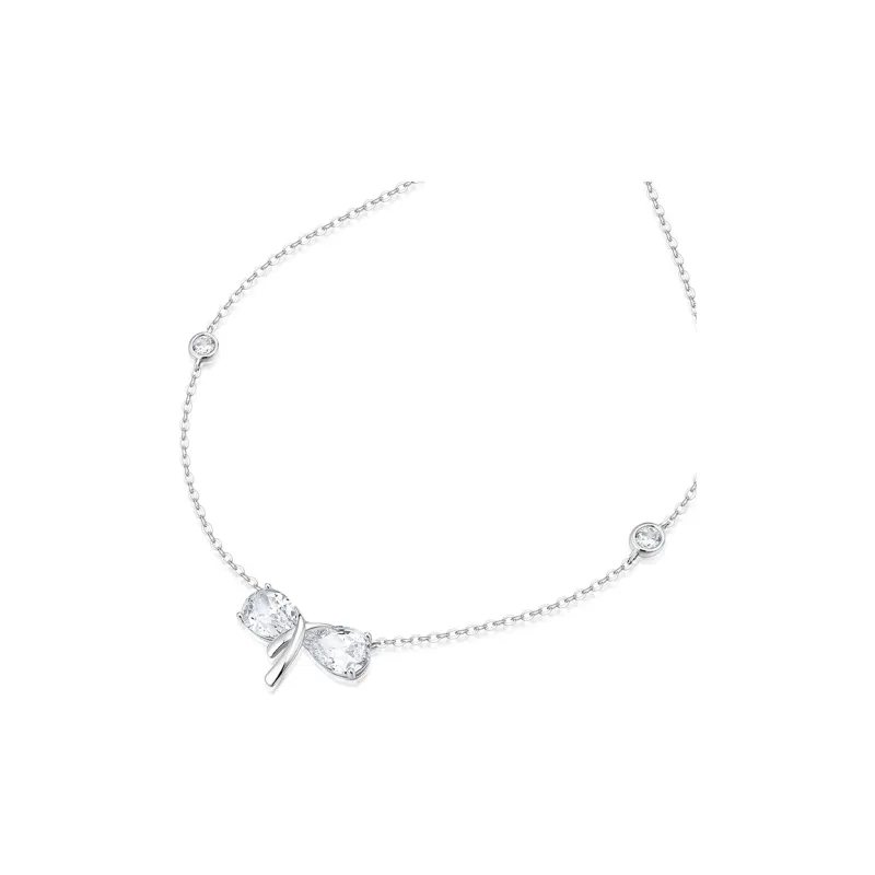 KADER S925 Silver Zircon Necklaces Women's Silver White-1