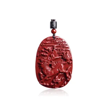 Moon Jewelry Reconstructed Cinnabar Jade Necklaces Unisex