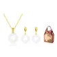 White (Necklace+Hoop Earrings)+Flying Phoenix Box