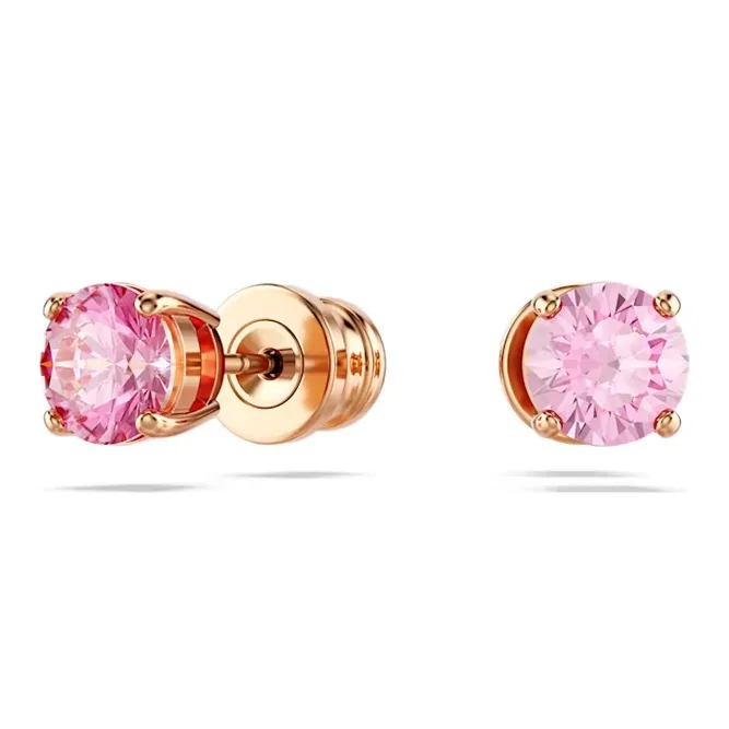Swarovski Hyperbola Synthetic Cubic Zirconia, Faux Crystal, Rose Gold Tone Plated Necklaces Women's Rose Gold-4