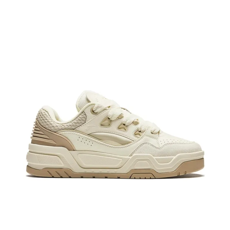 Anta Non-slip Lightweight Low-Top Skateboard Shoes Men's Beige Yellow-1