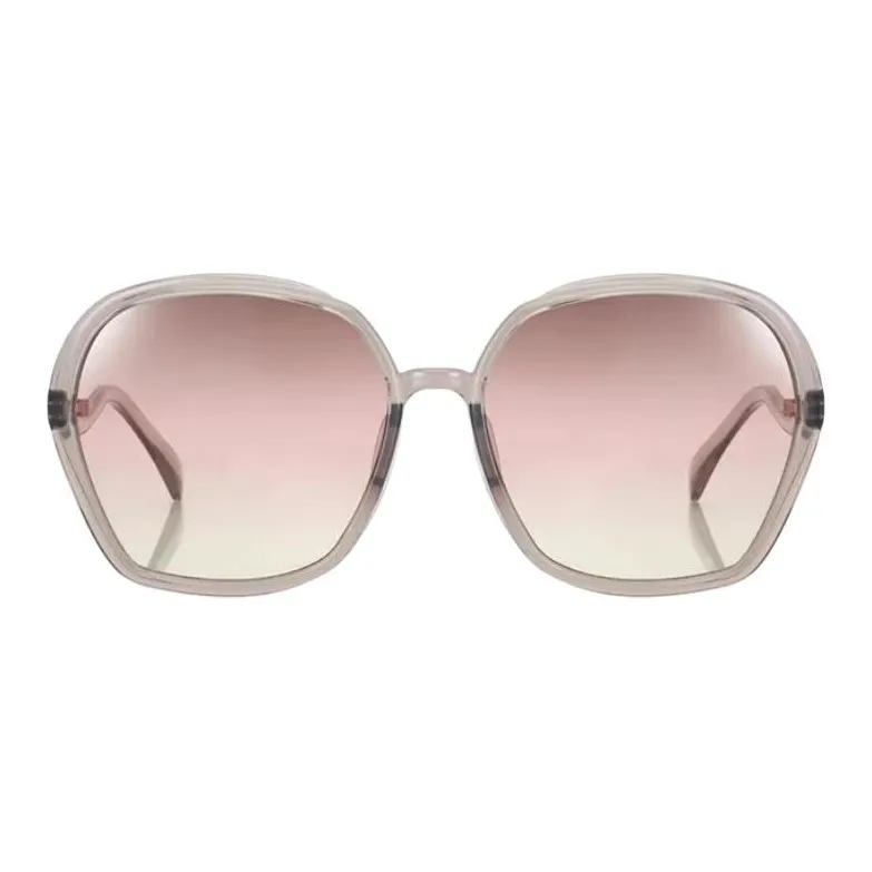 JINS TR/Memory Plastic Square Sunglasses Women's Light Brown-1