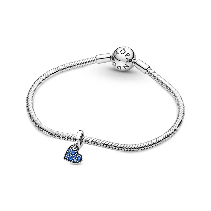 Pandora 925 Sterling Silver Pendants Women's Blue-4