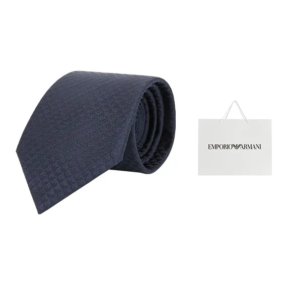 EMPORIO ARMANI Monogram Jacquard Pointed Tip Tie-6